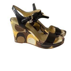 Coach Platform Wedge Heels Sandals Shoes  Women’s 7